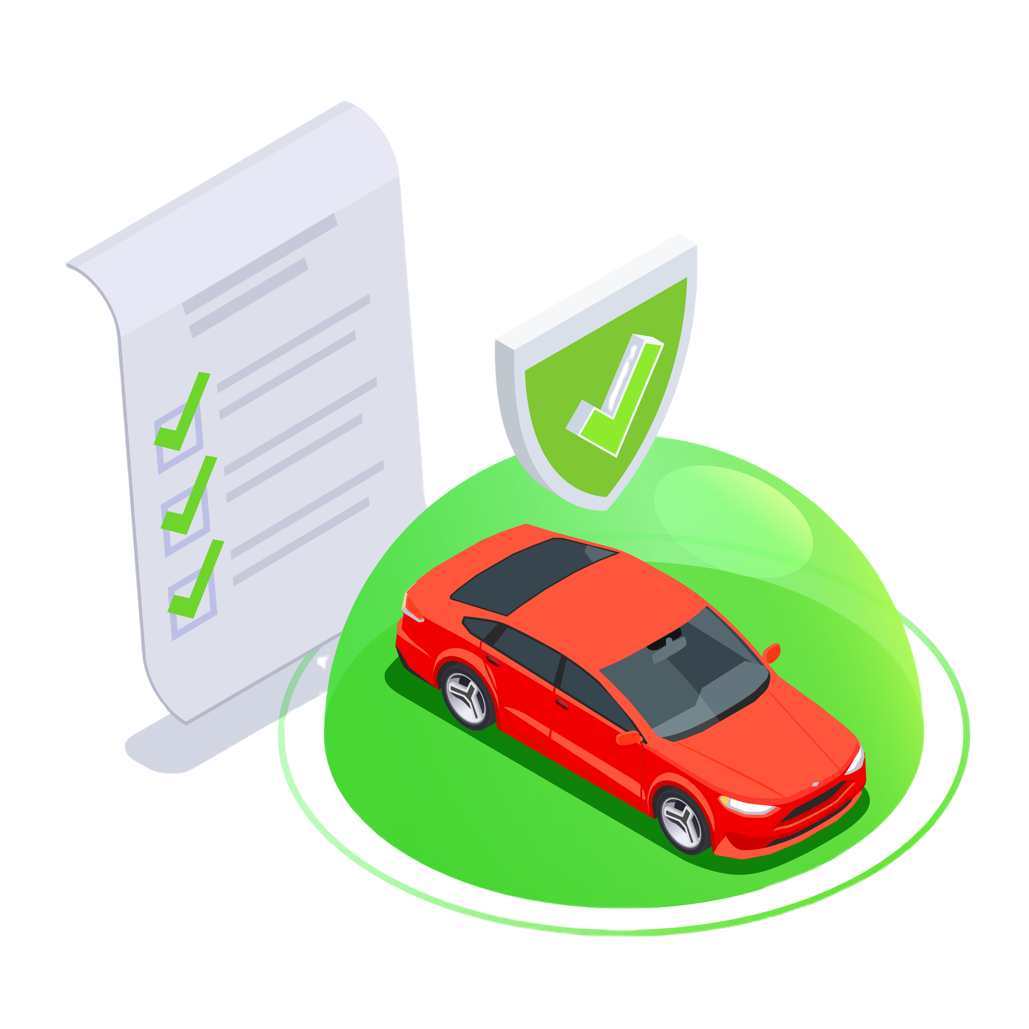 picture of car with PPSR certificate behind it
