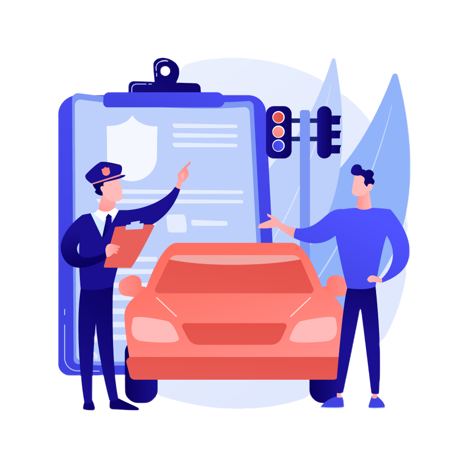 image shpwing a police officer with a car and clipboard. What is a PPSR check.